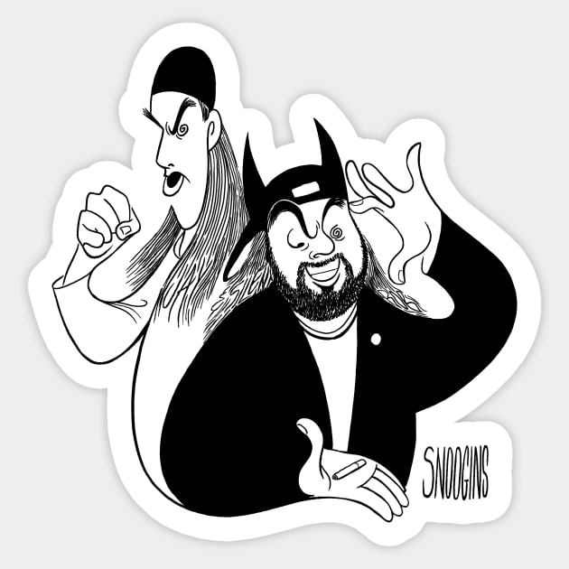 Jay and Silent Bob Sticker by thewestwingstudio